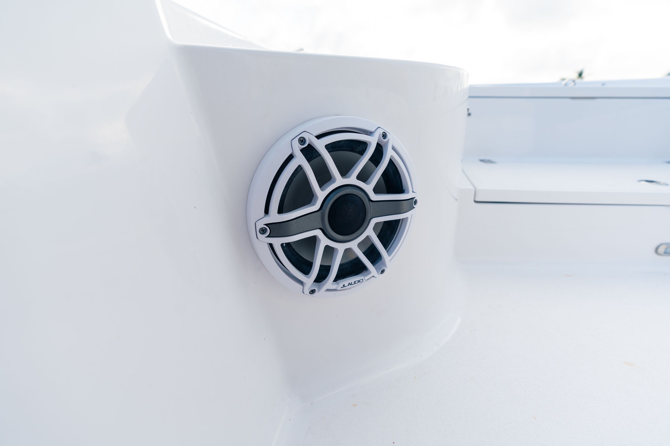 Detail image of Garmin JL Audio M3-650X Gloss White Sport Grille Speakers