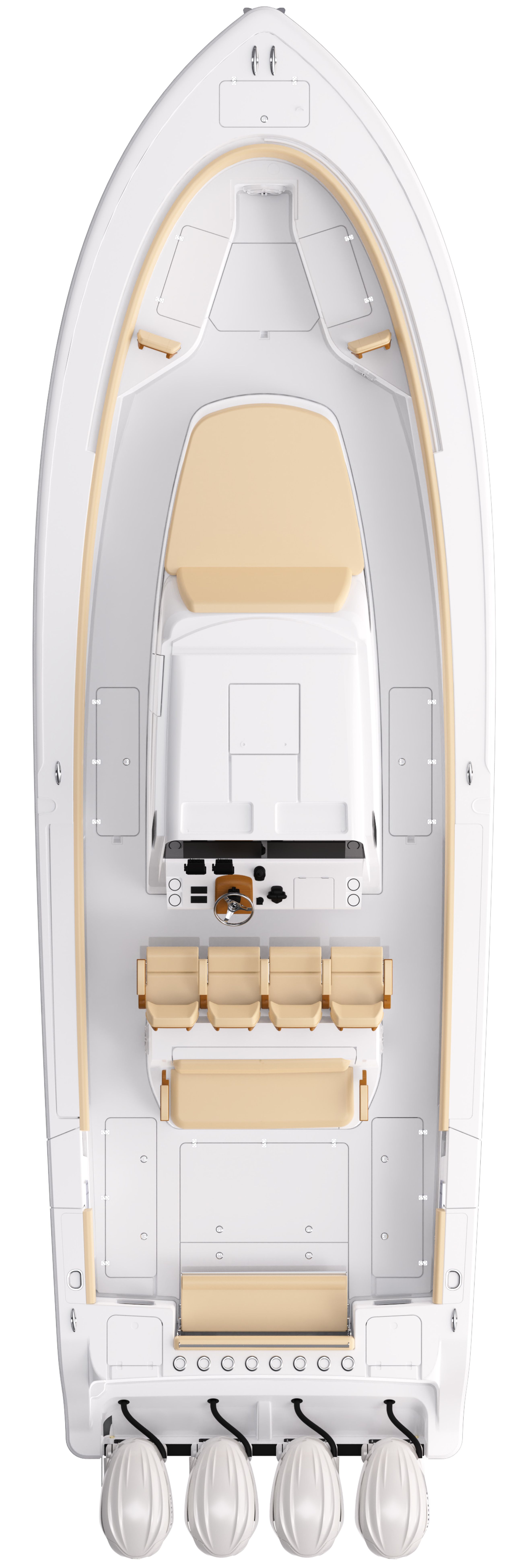 Overhead image of the 402-center-console
