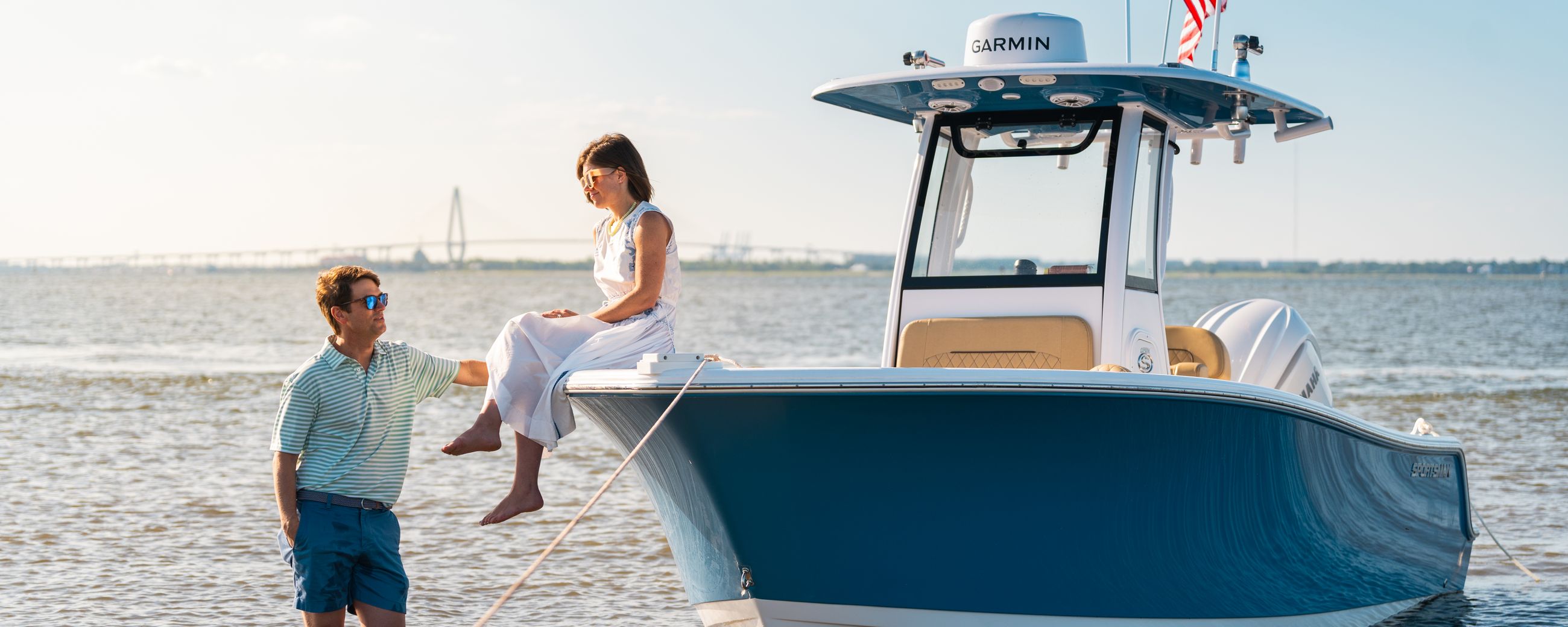 Family time on a Sportsman Boat.