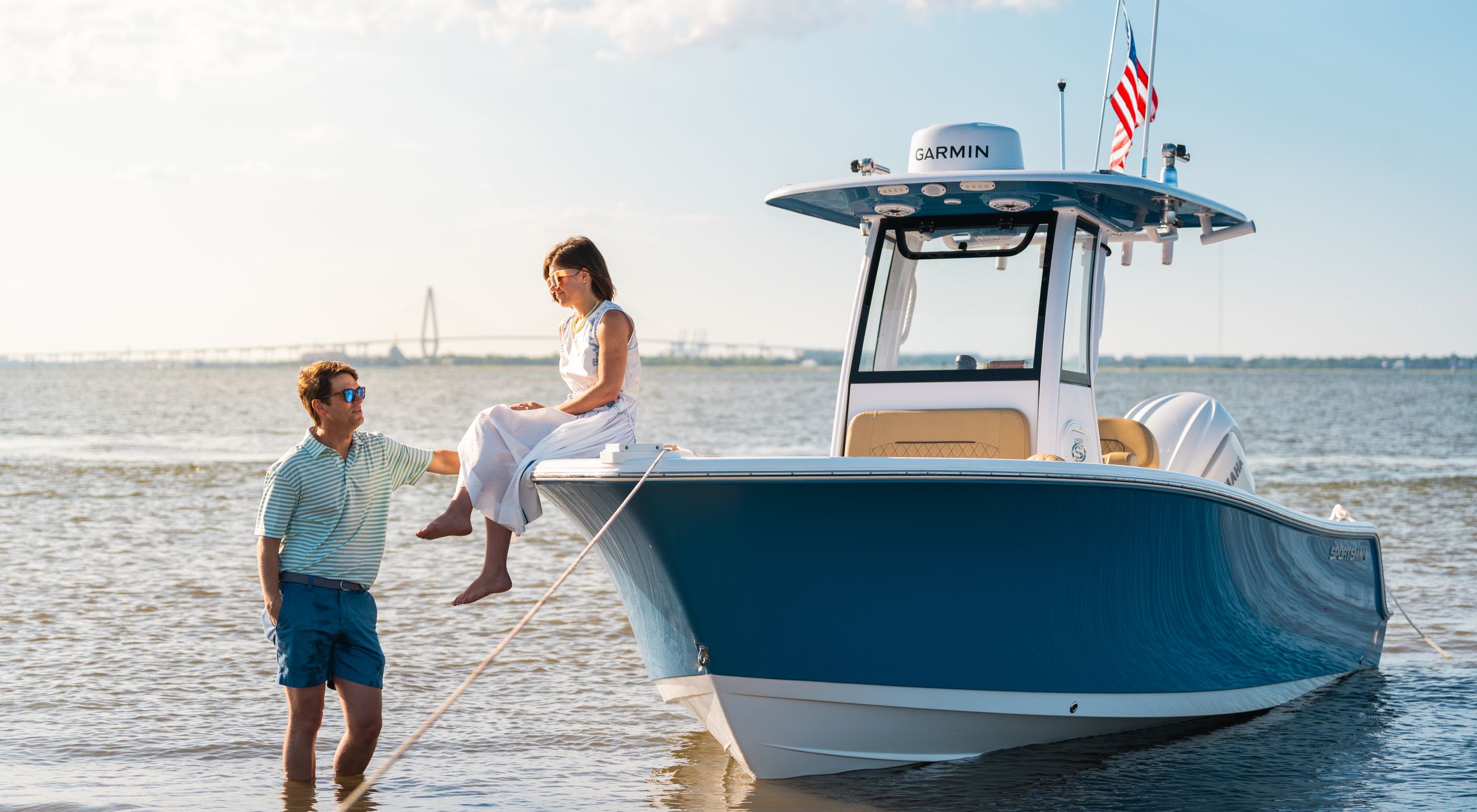 Family time on a Sportsman Boat.