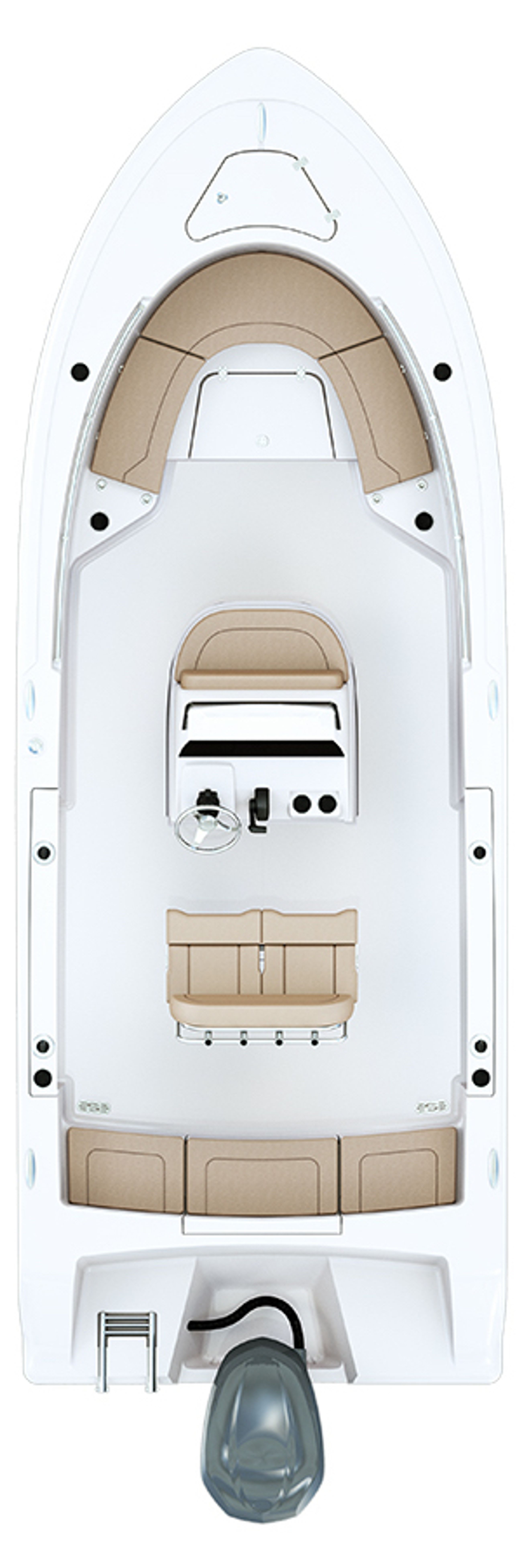 Overhead image of the 231-center-console