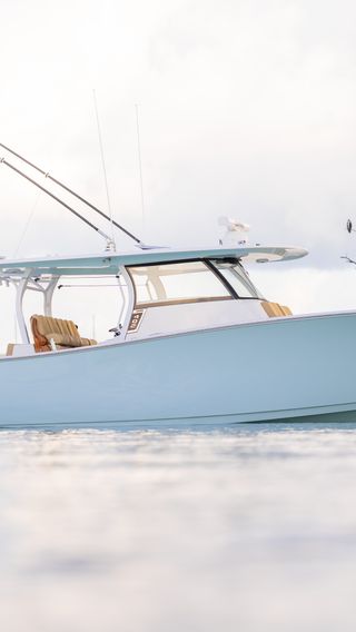 Image of a Sportsman Boat on the water.