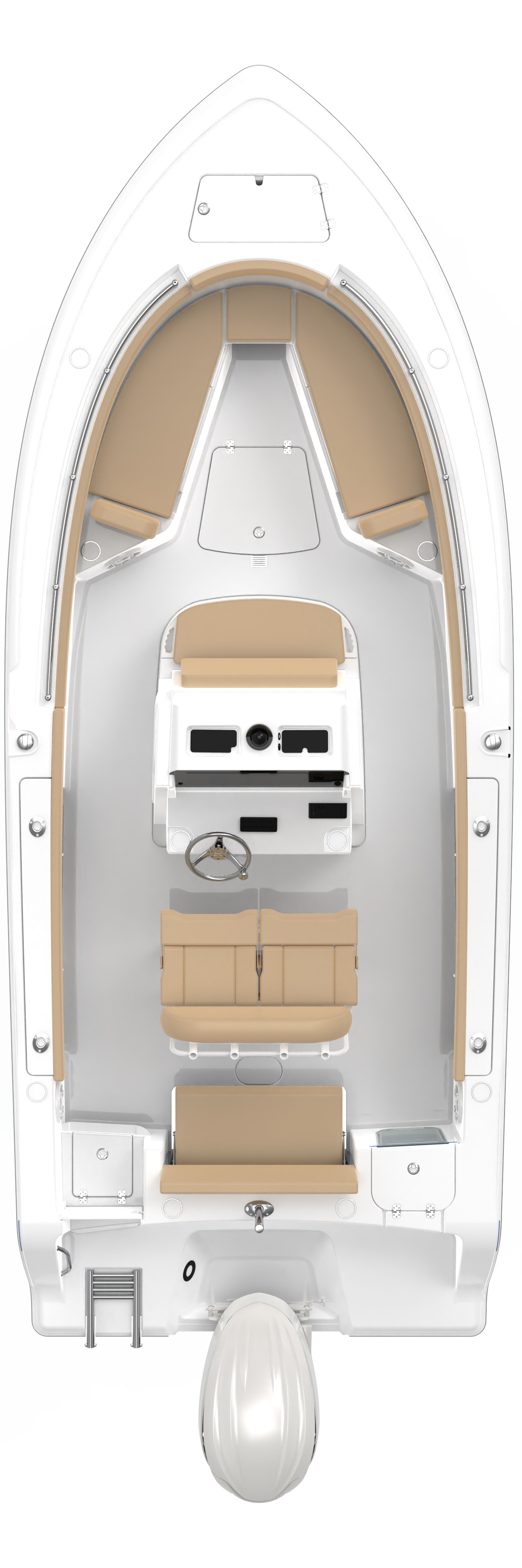 Overhead image of the 212-Center-Console