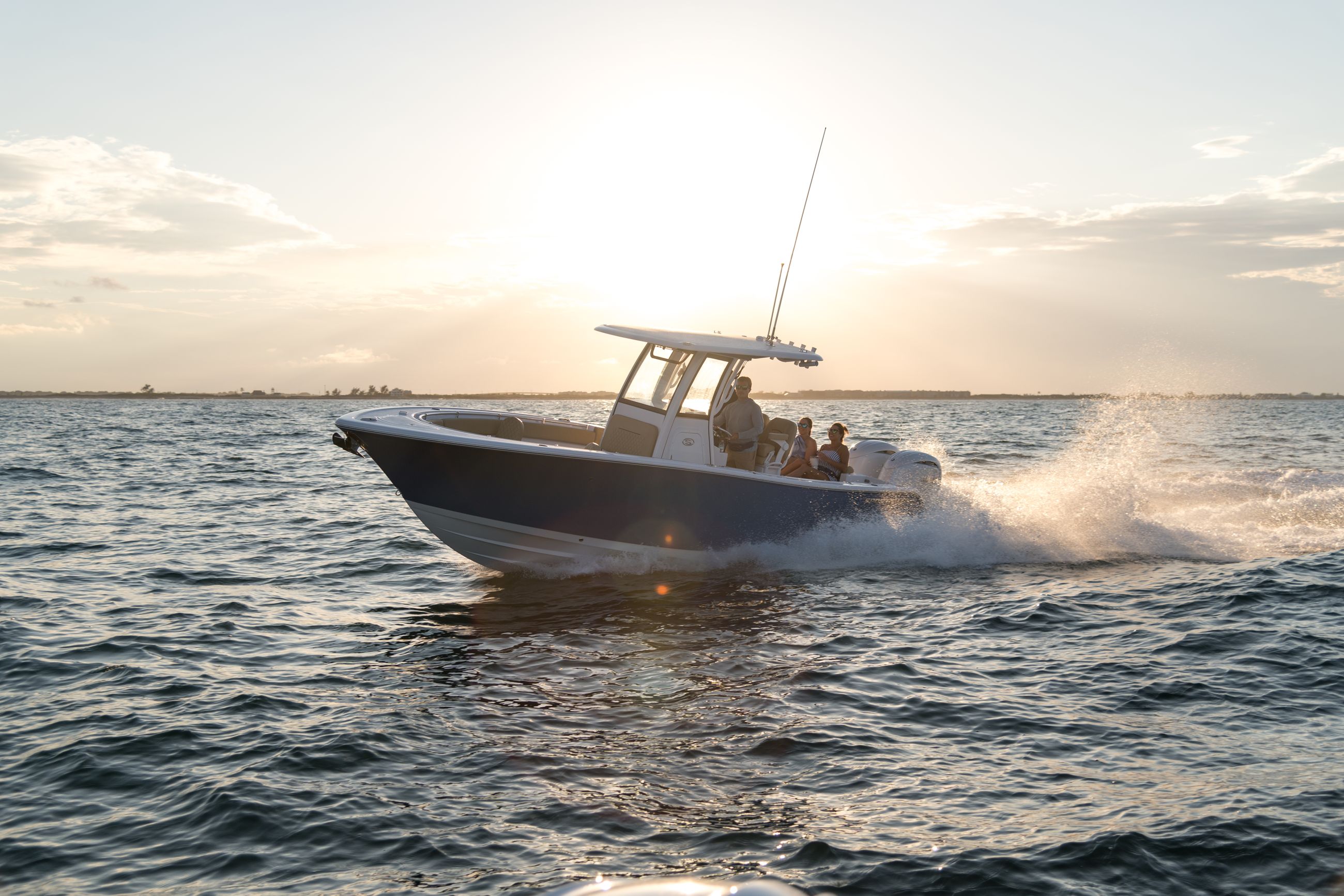 Image of a Sportsman Boat on the water.