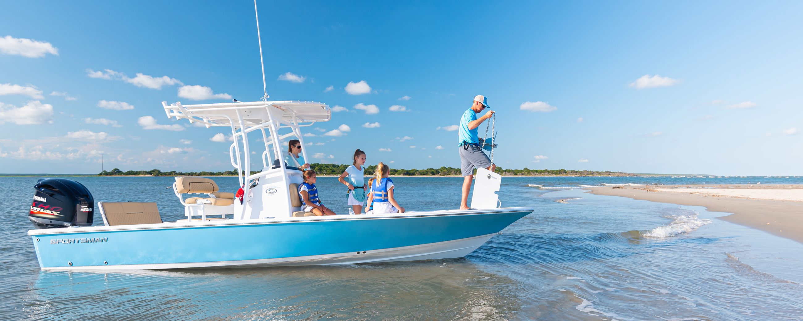 All of the technical specifications for the 234-bay-boat