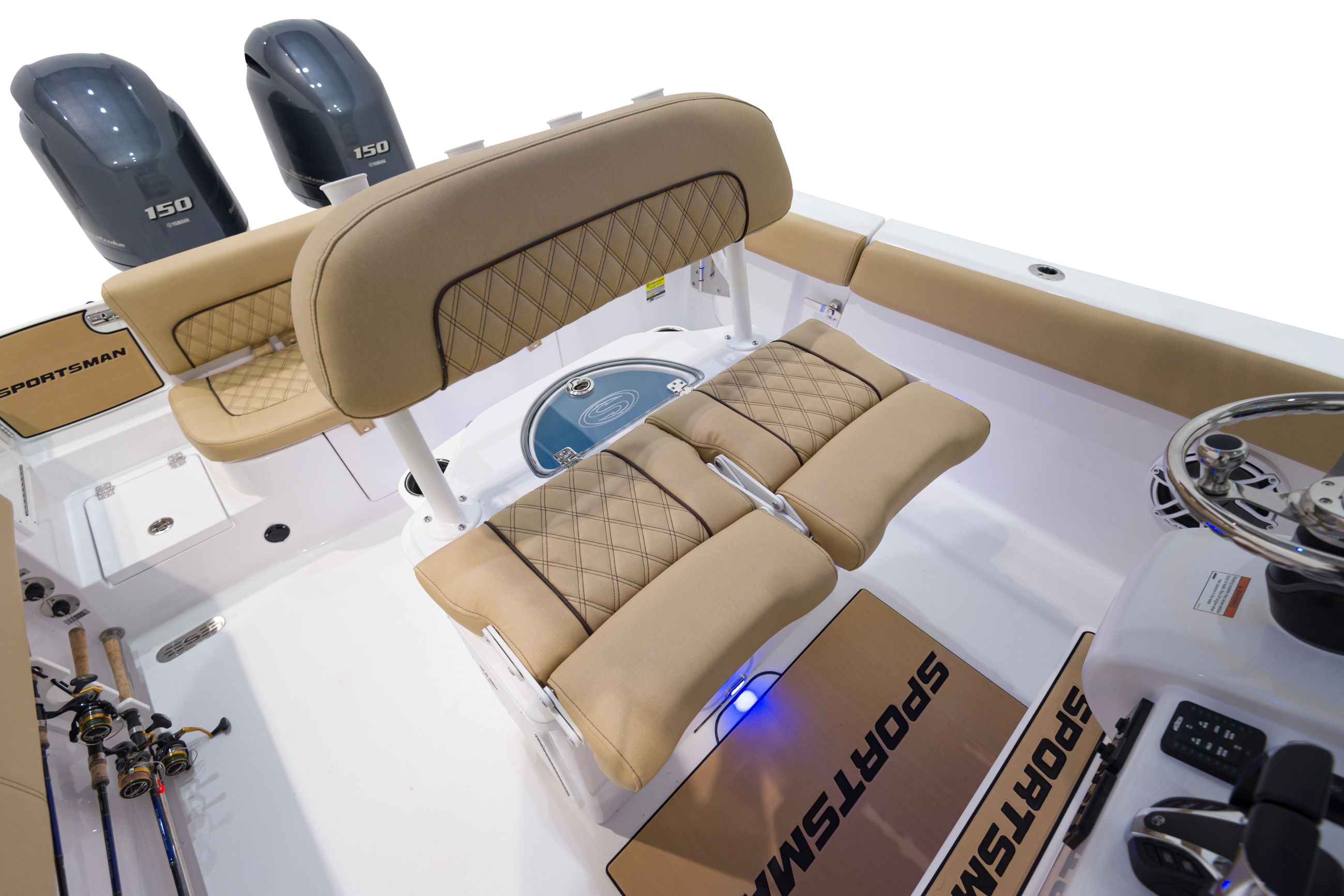 Detail image of Fiberglass Leaning Post w/ Flip-Up Bolsters