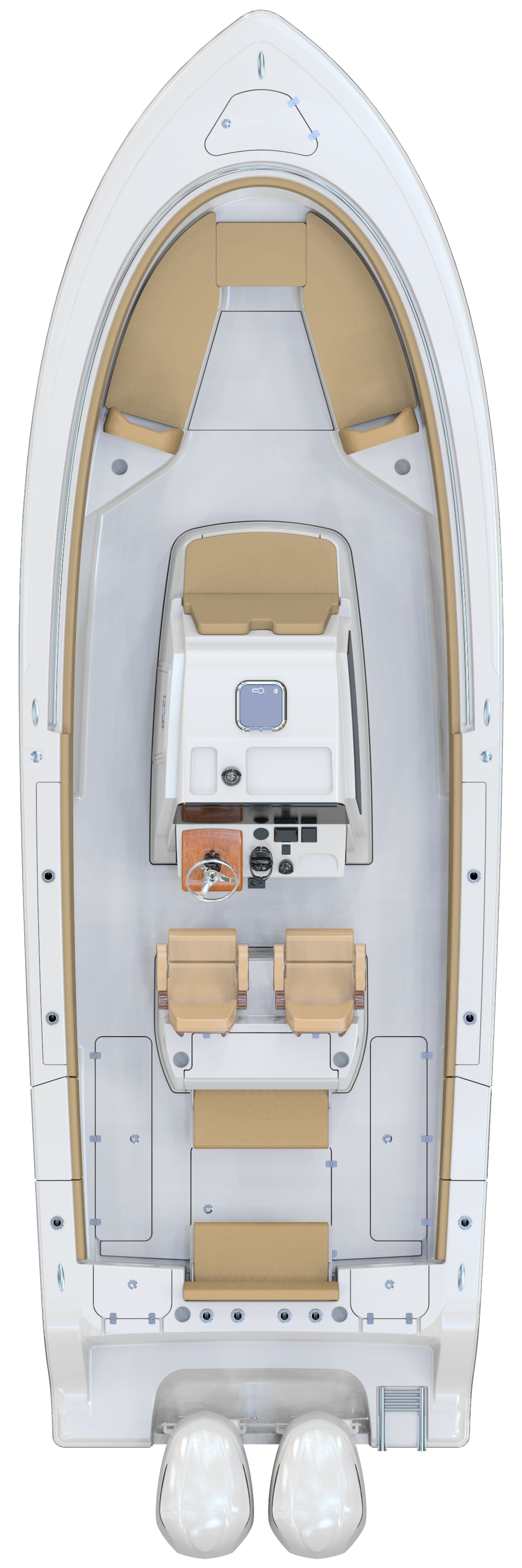 Overhead image of the 302-center-console