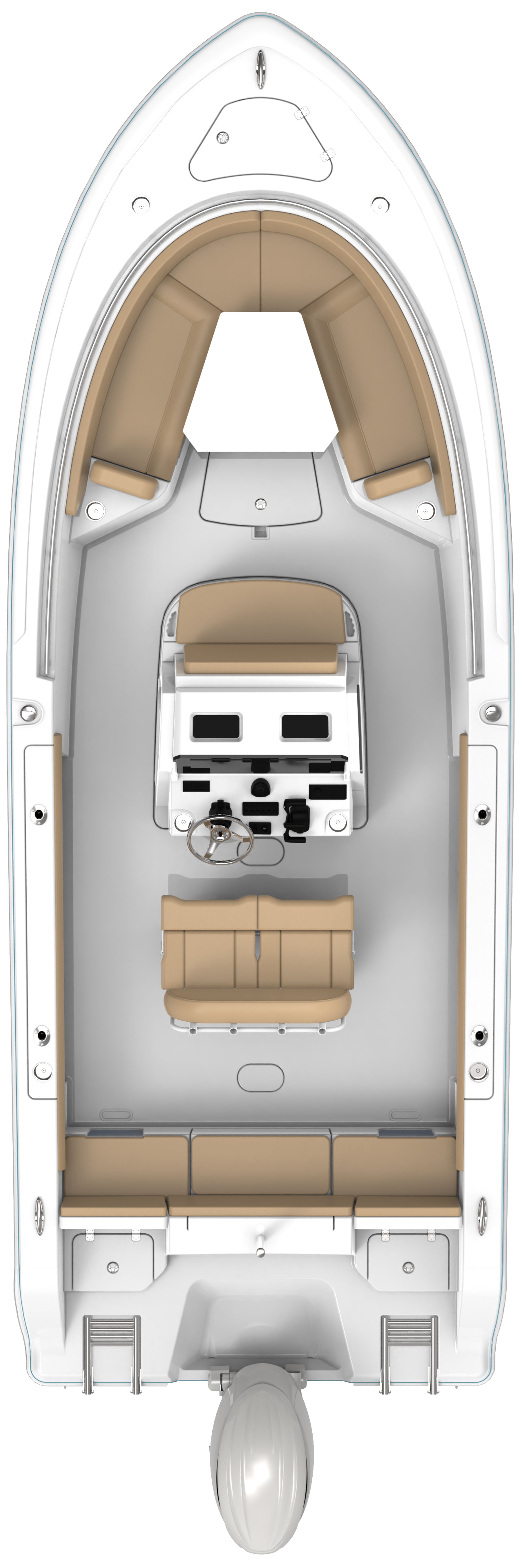 Overhead image of the 231-center-console