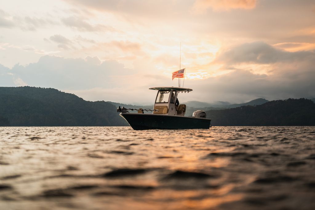 Image of a Sportsman Boat on the water.
