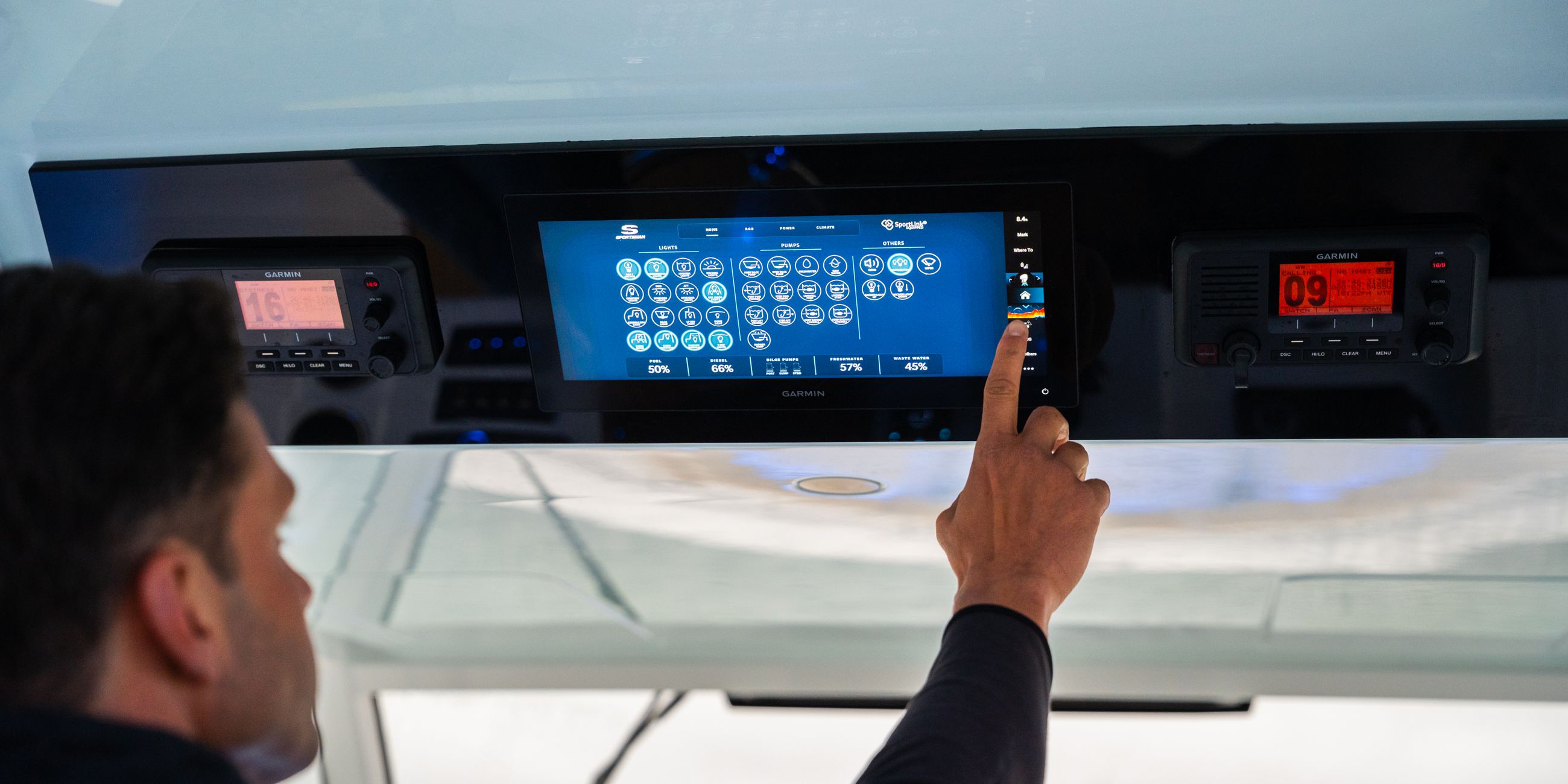 Overview image of where the Garmin system components are mounted.