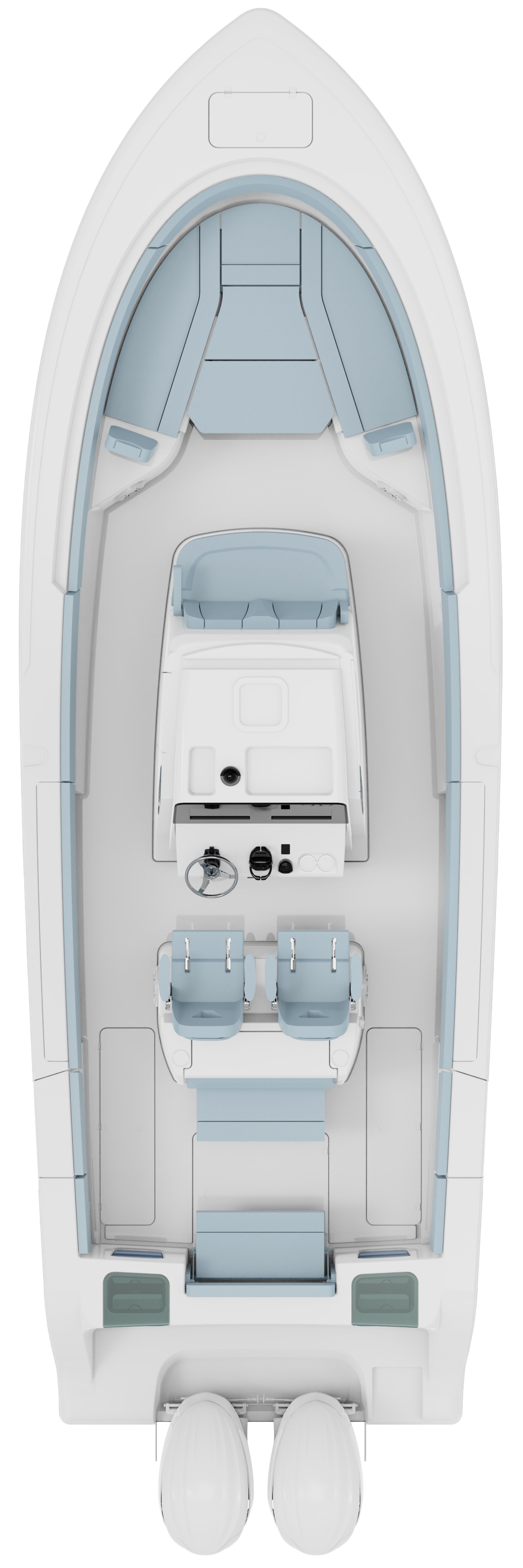 Overhead image of the 302-center-console