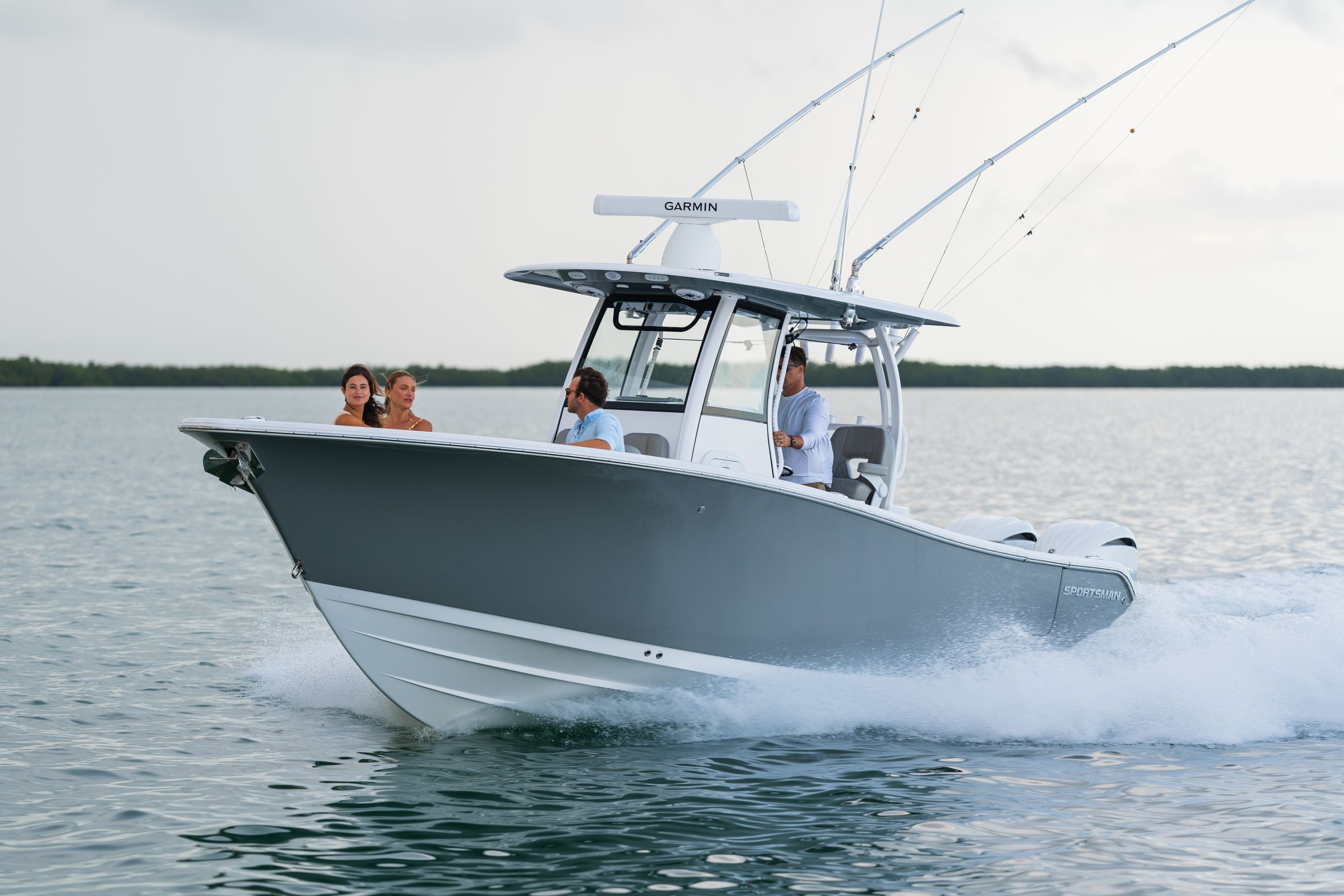 Image of a Sportsman Boat on the water.