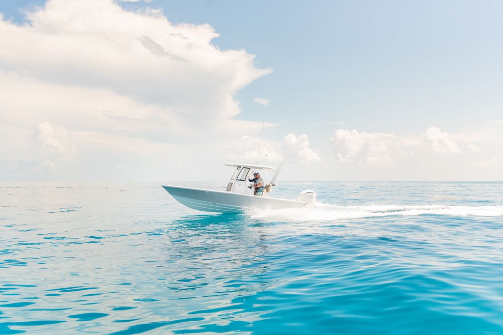 Image of a Sportsman Boat on the water.