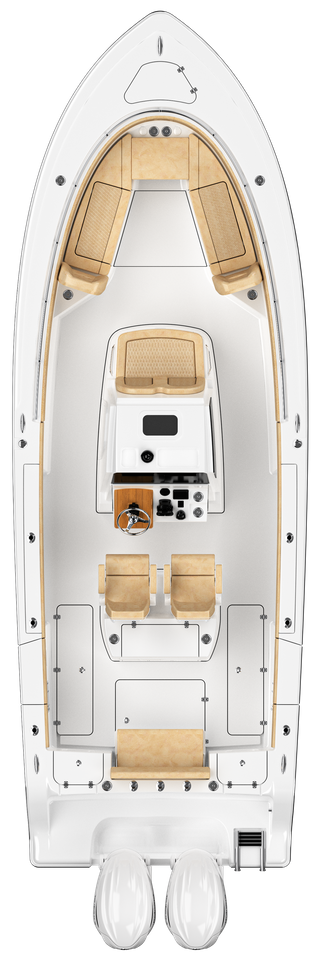 Overhead image of the 282-center-console