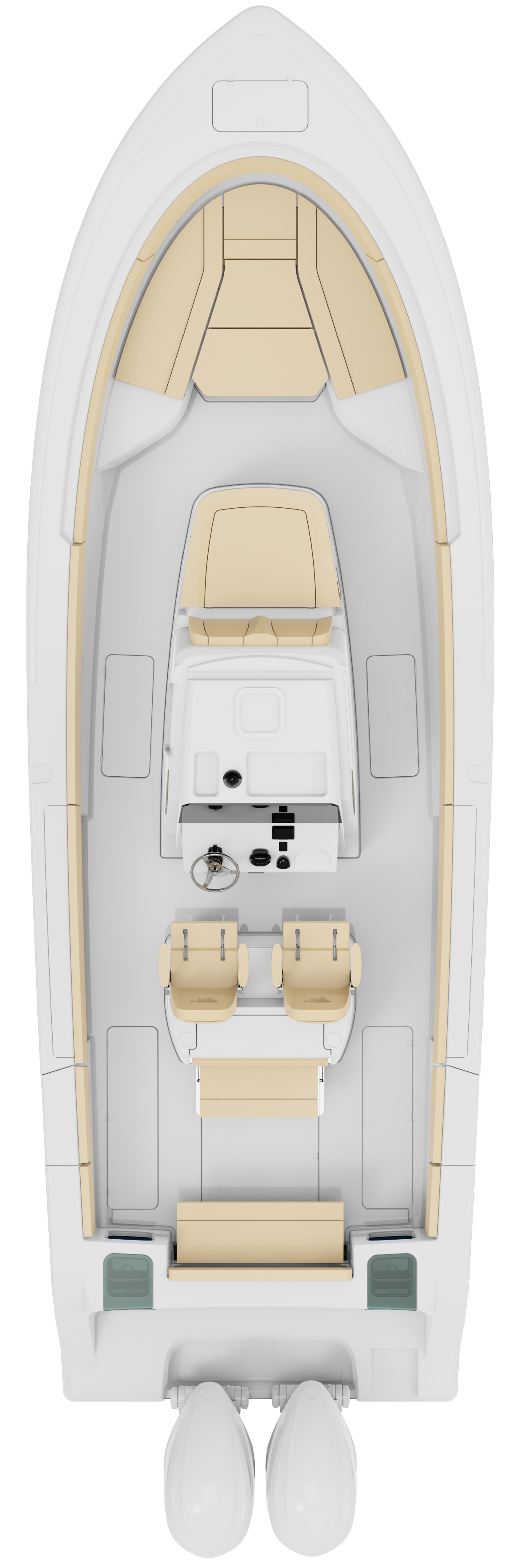 Overhead image of the 322-center-console