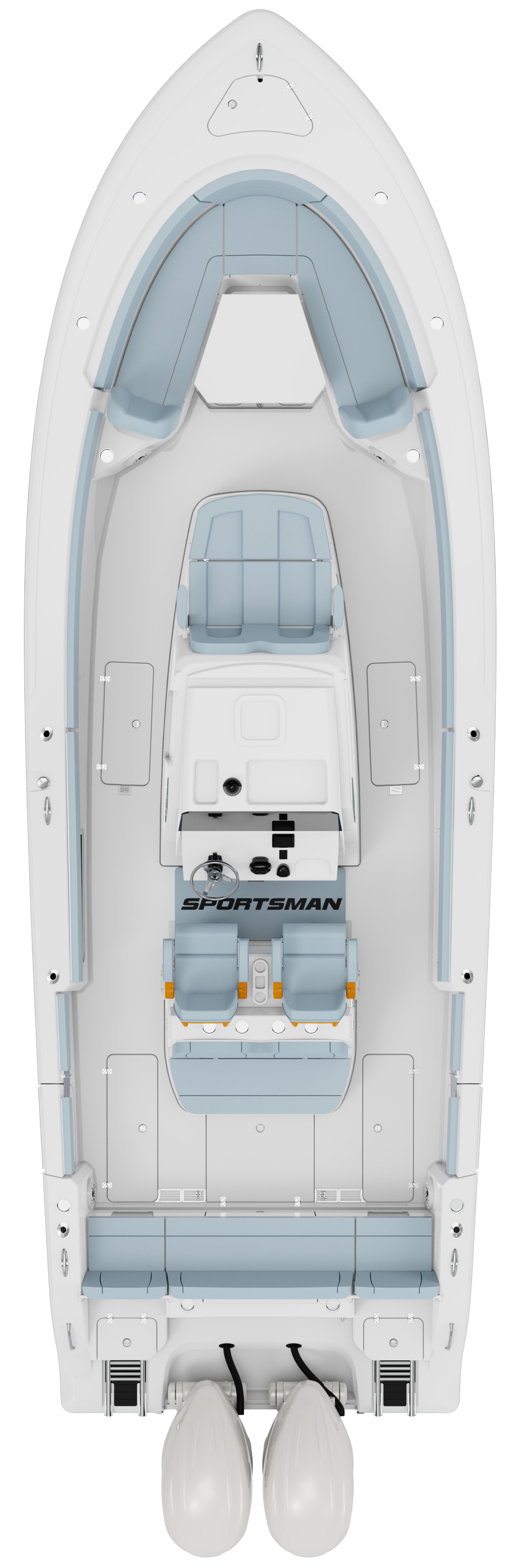 Overhead image of the 321-center-console