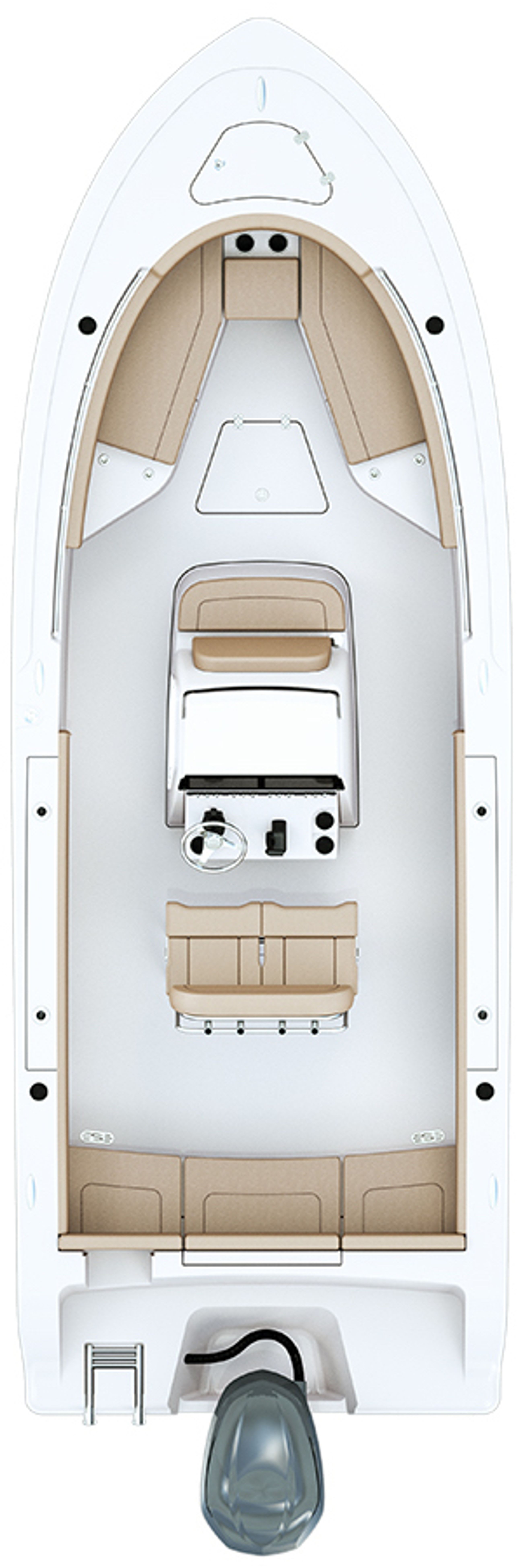 Overhead image of the 241-center-console