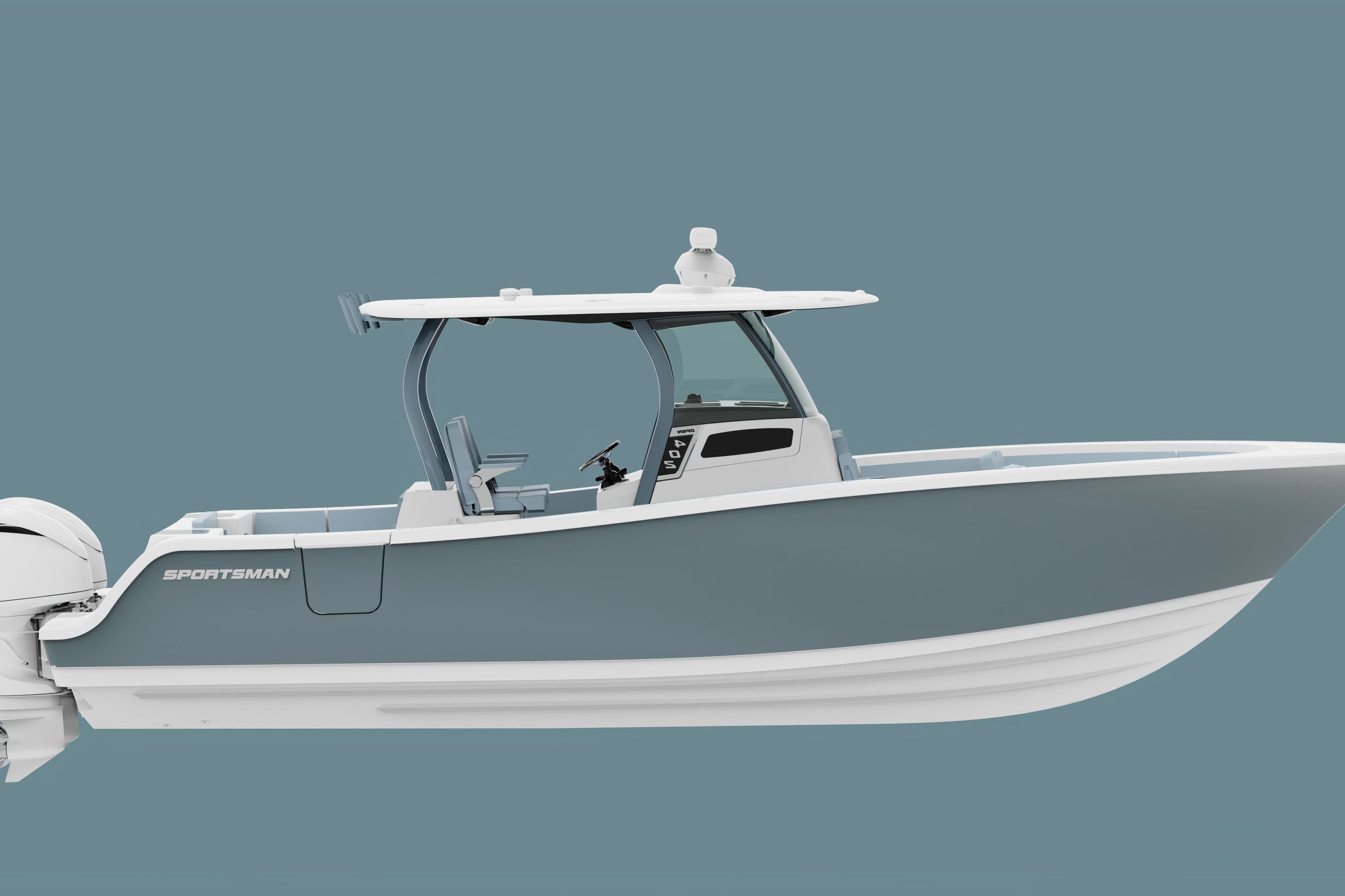 Image of a Sportsman Boat on the water.