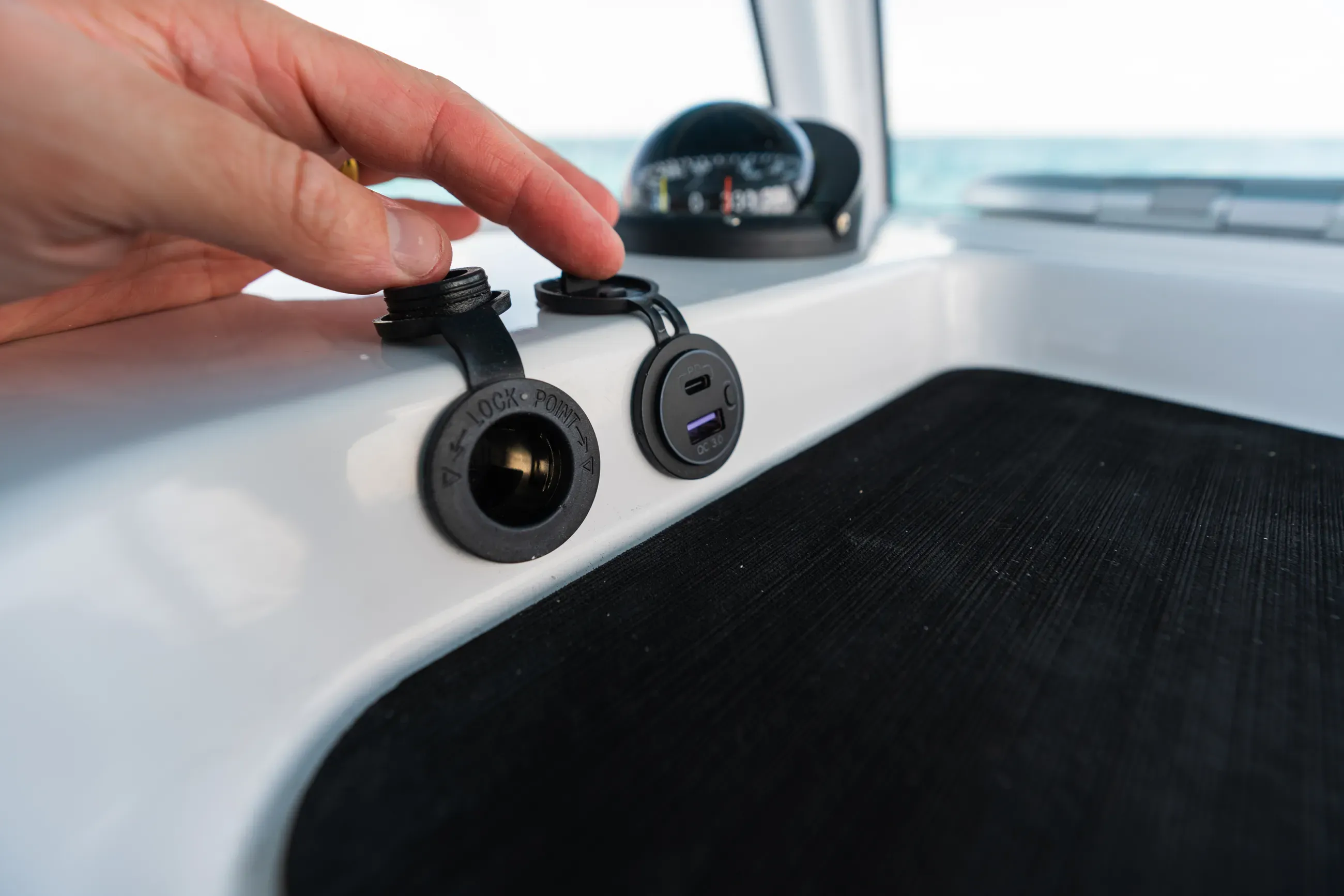 Detail image of USB Plug In-Dash & 12V Receptacle