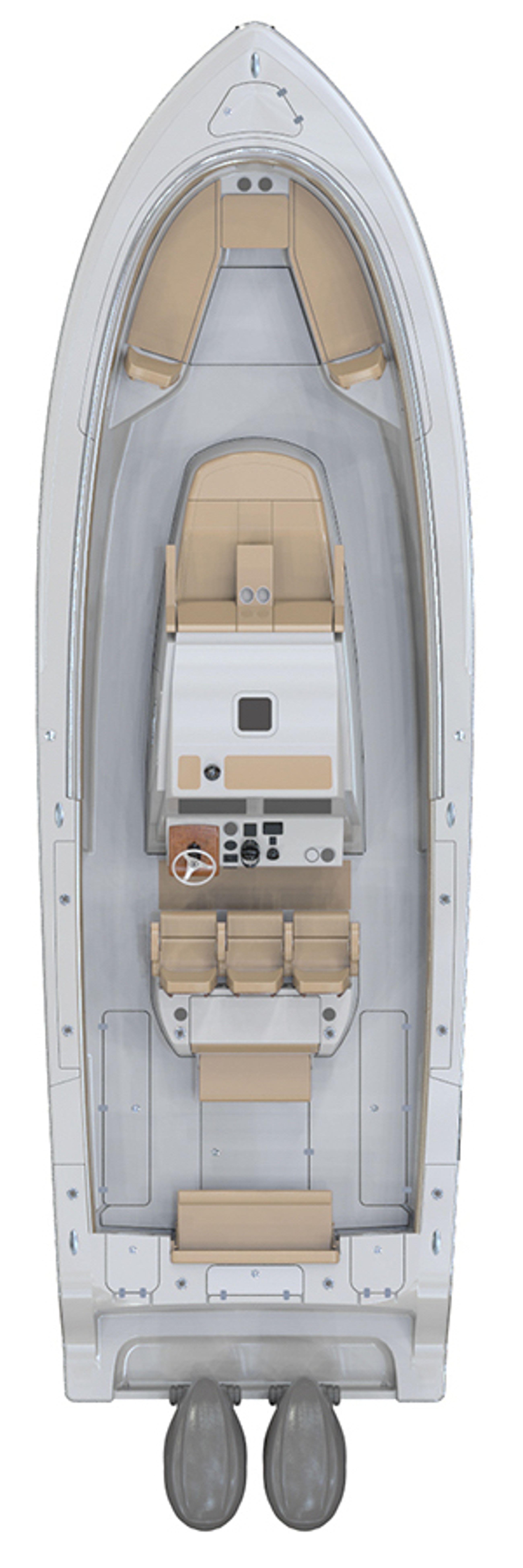 Overhead image of the 352-center-console