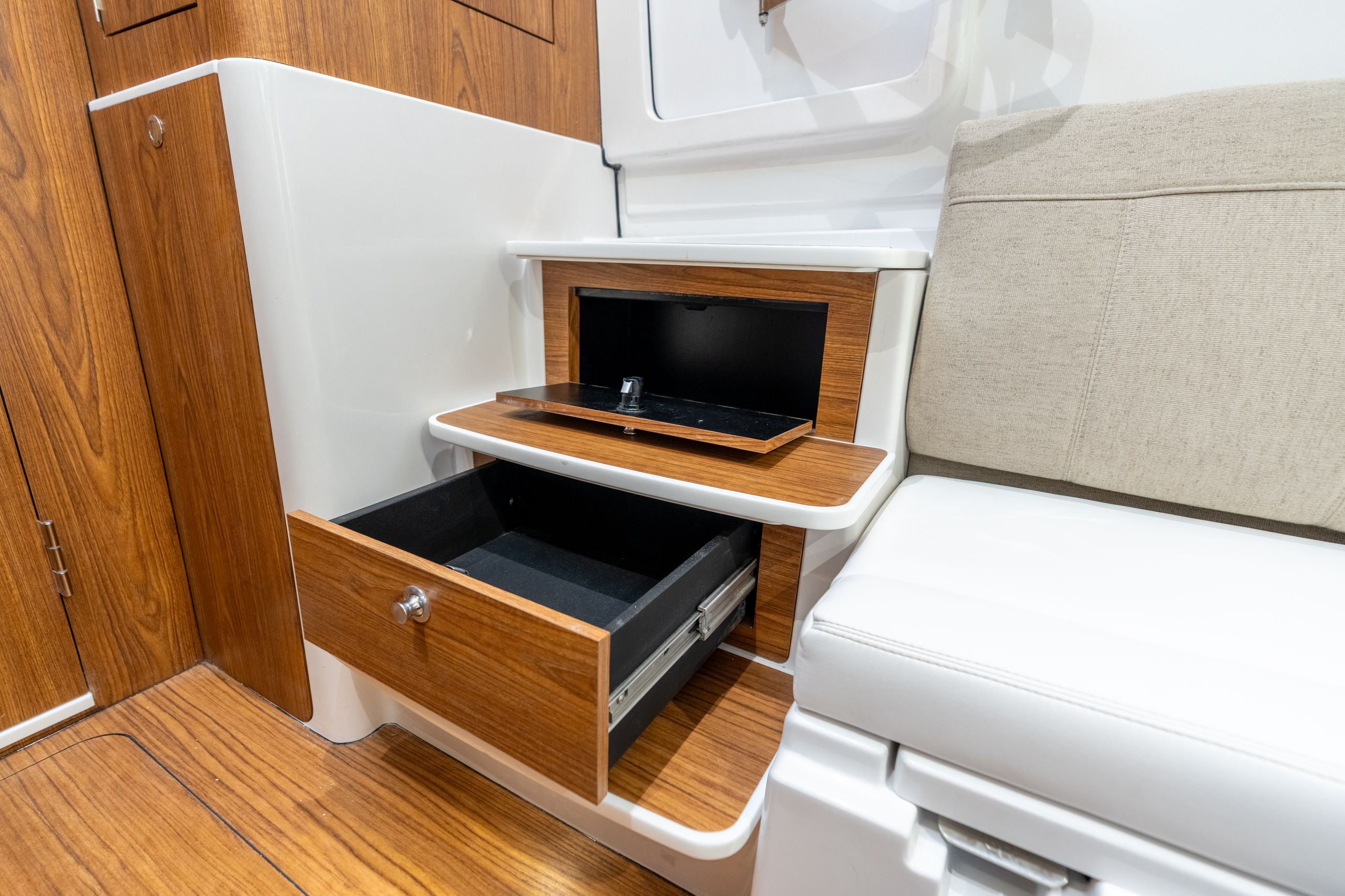 Detail image of Console Entry Step Storage