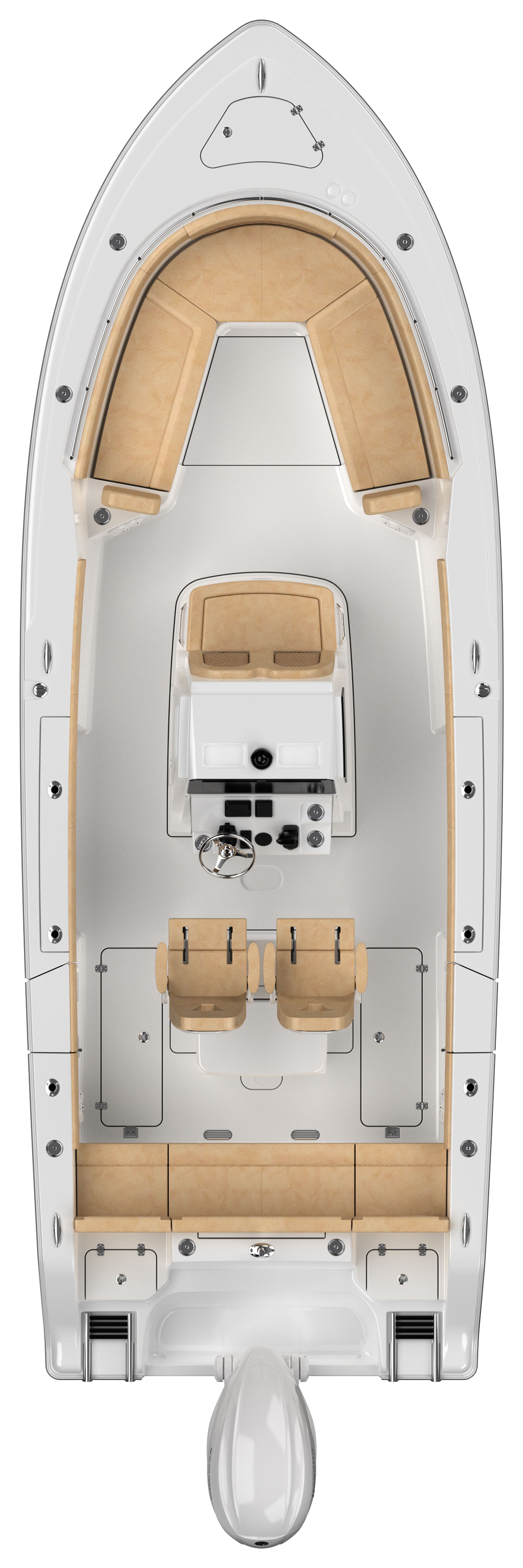 Overhead image of the 261-center-console