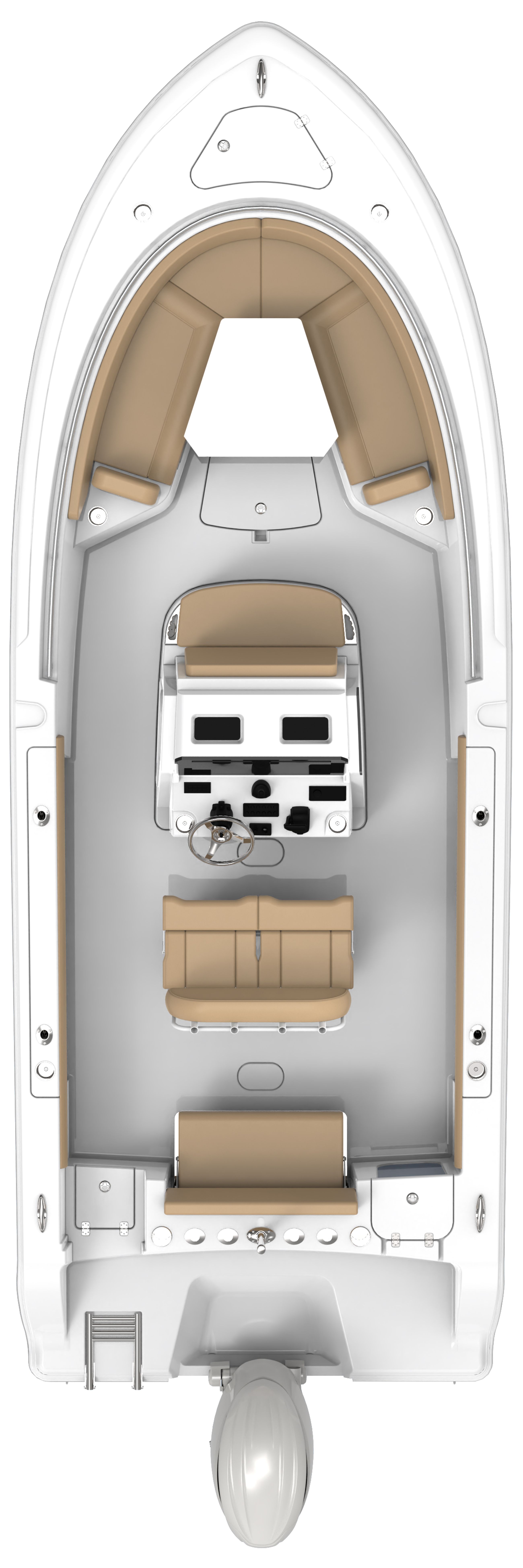 Overhead image of the 232-center-console