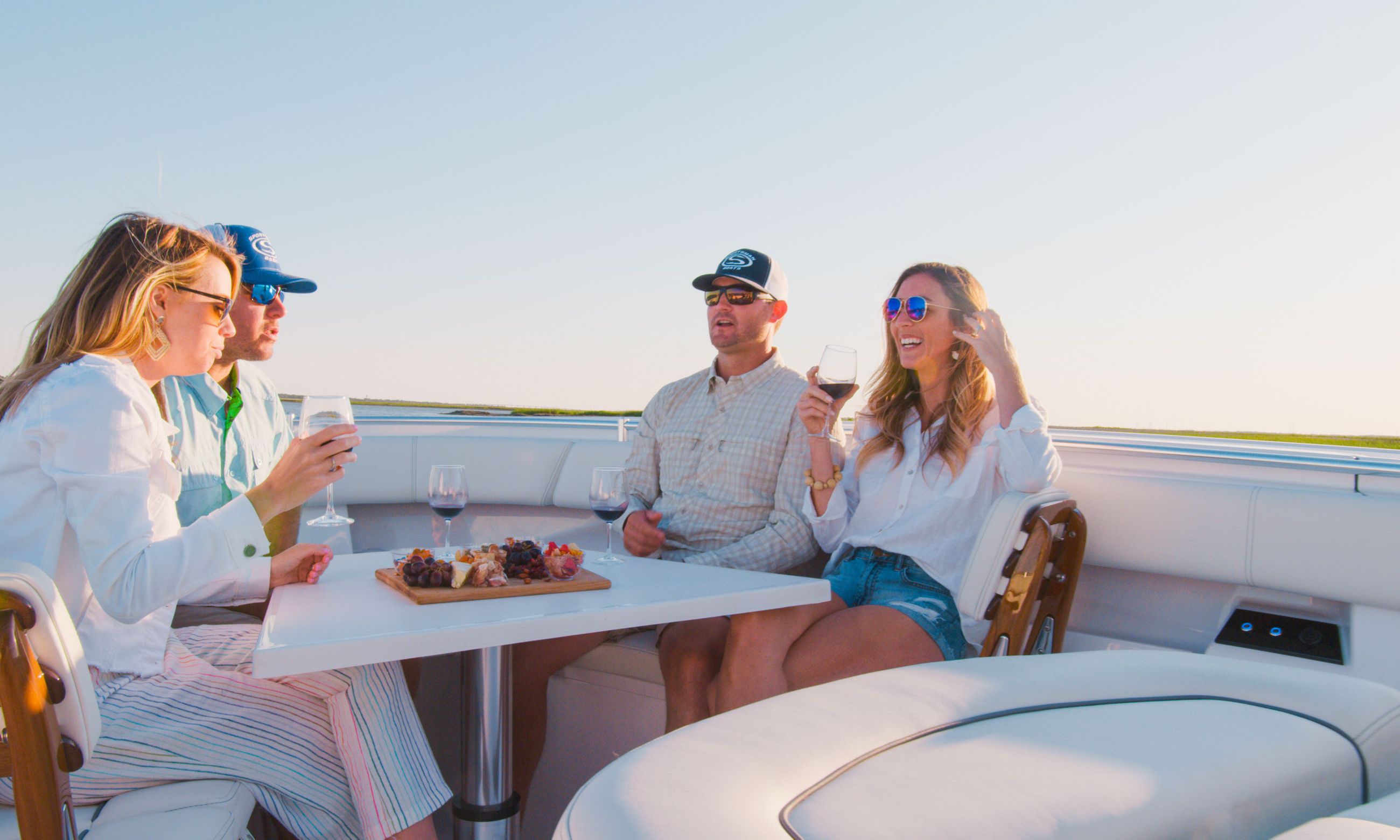 Family time on a Sportsman Boat.