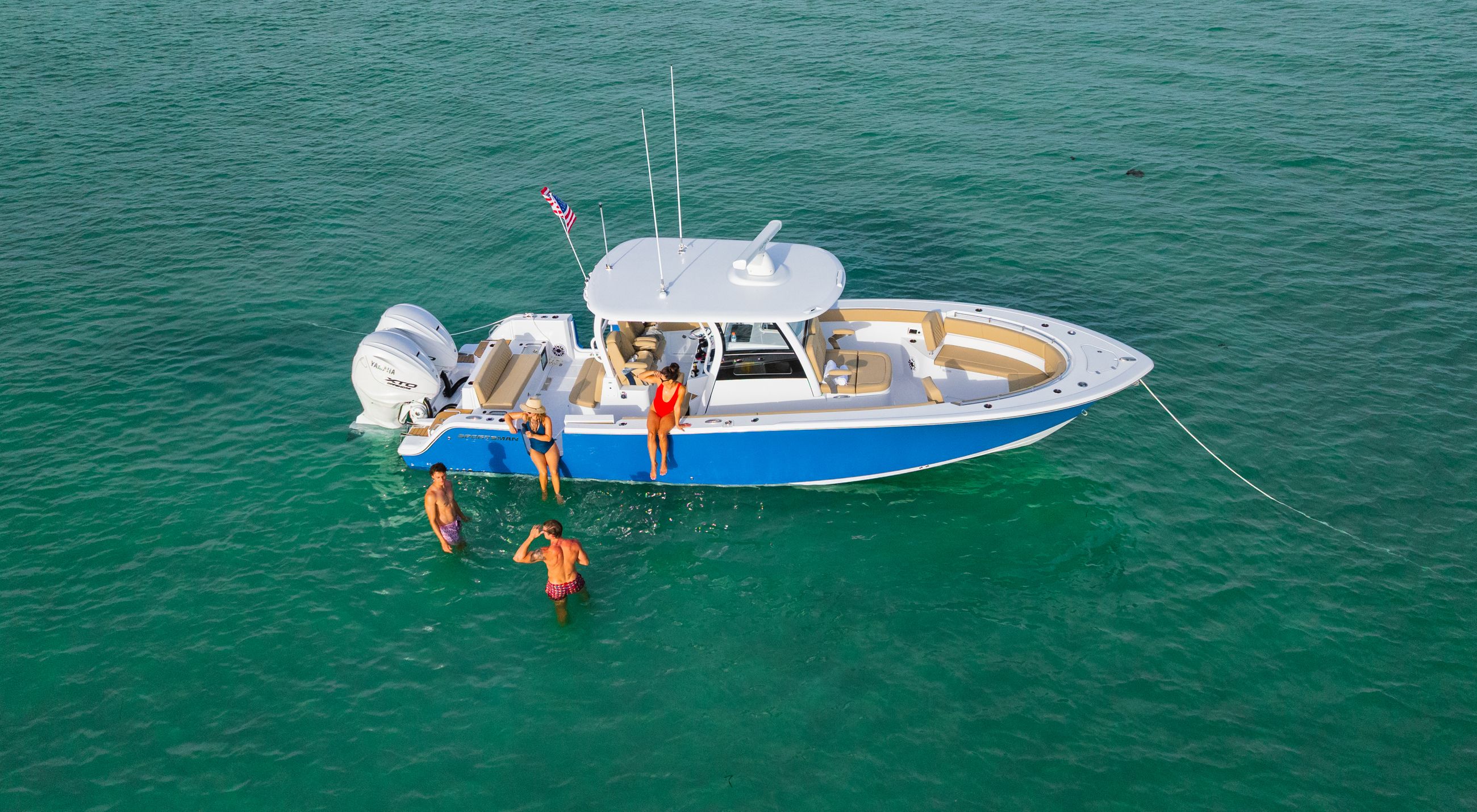 Family time on a Sportsman Boat.
