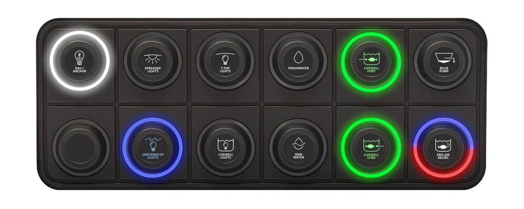 Overview of the Sportsman custom keypad on the dash