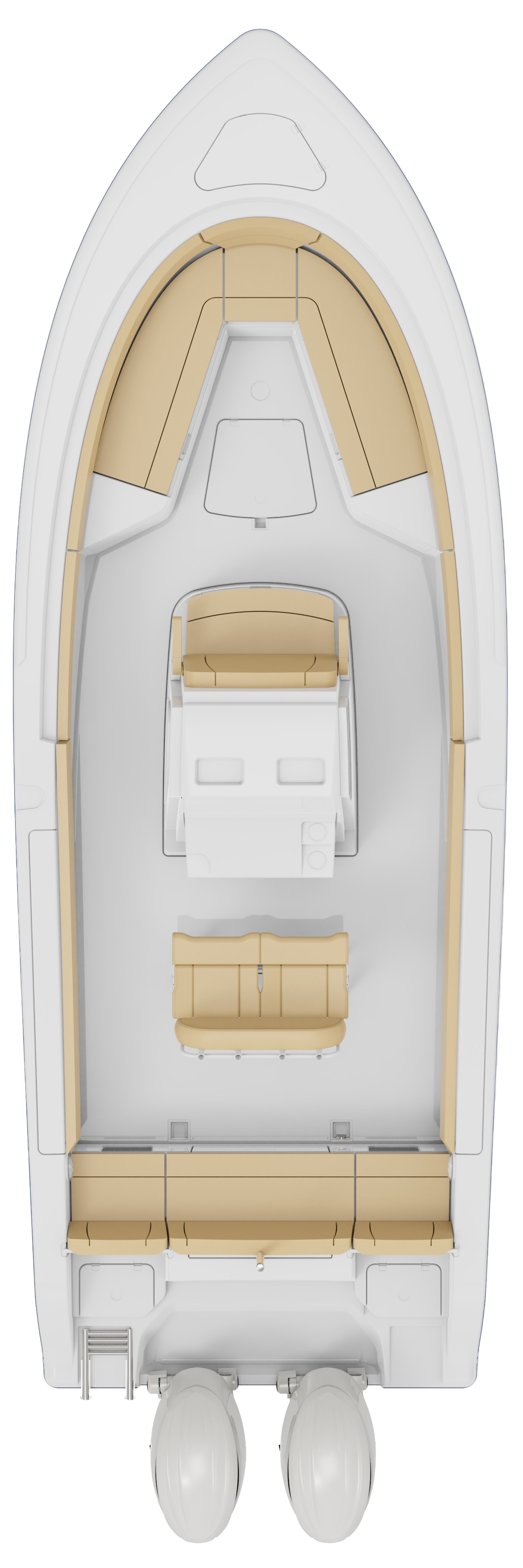 Overhead image of the 251-center-console