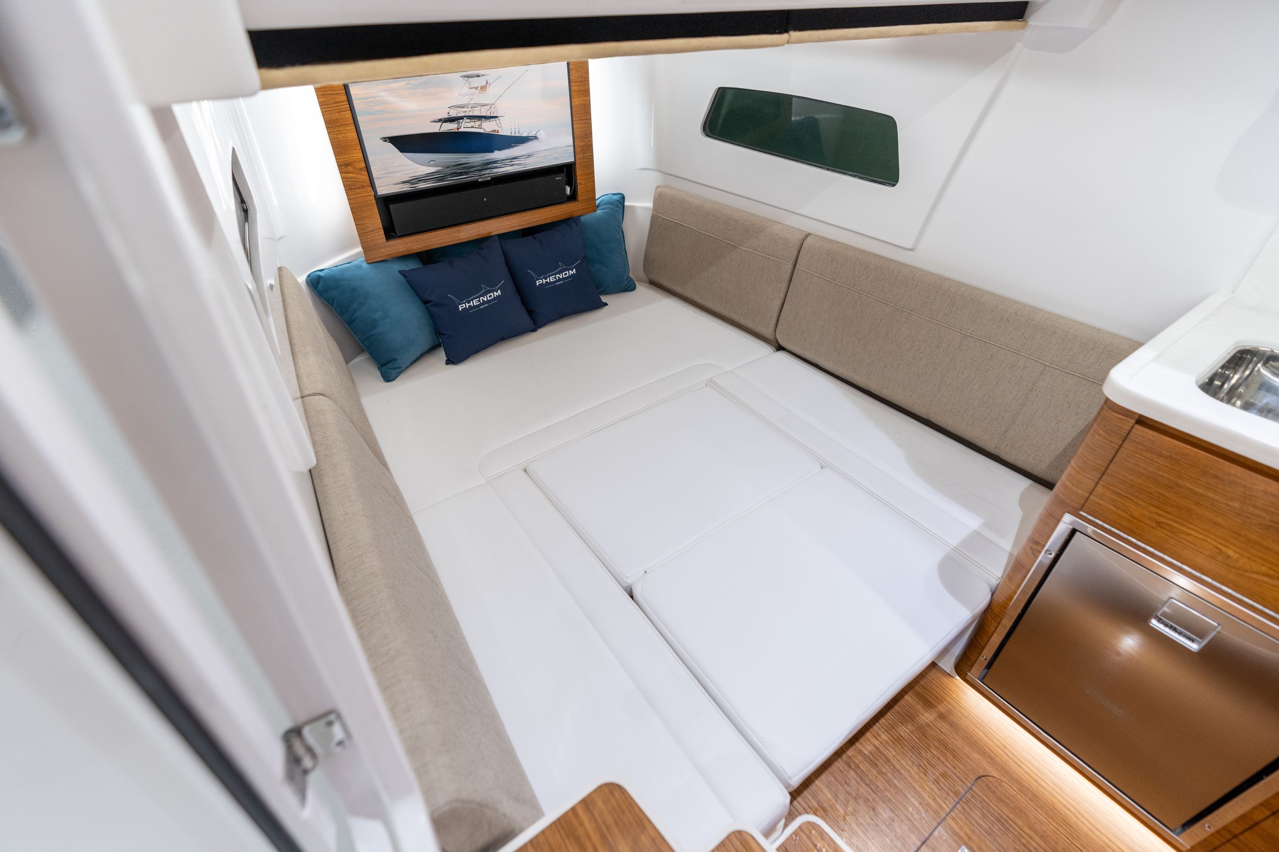 Large detail image of the Convertible Full Queen-Sized Bed/U-Shaped Bench Seating